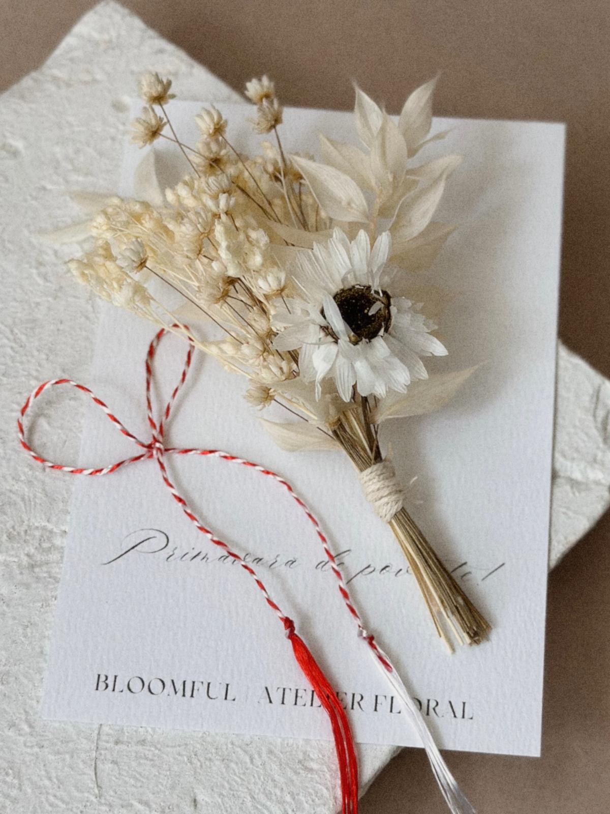 Mini buchetel cu flori uscate - martisor - imagine 3