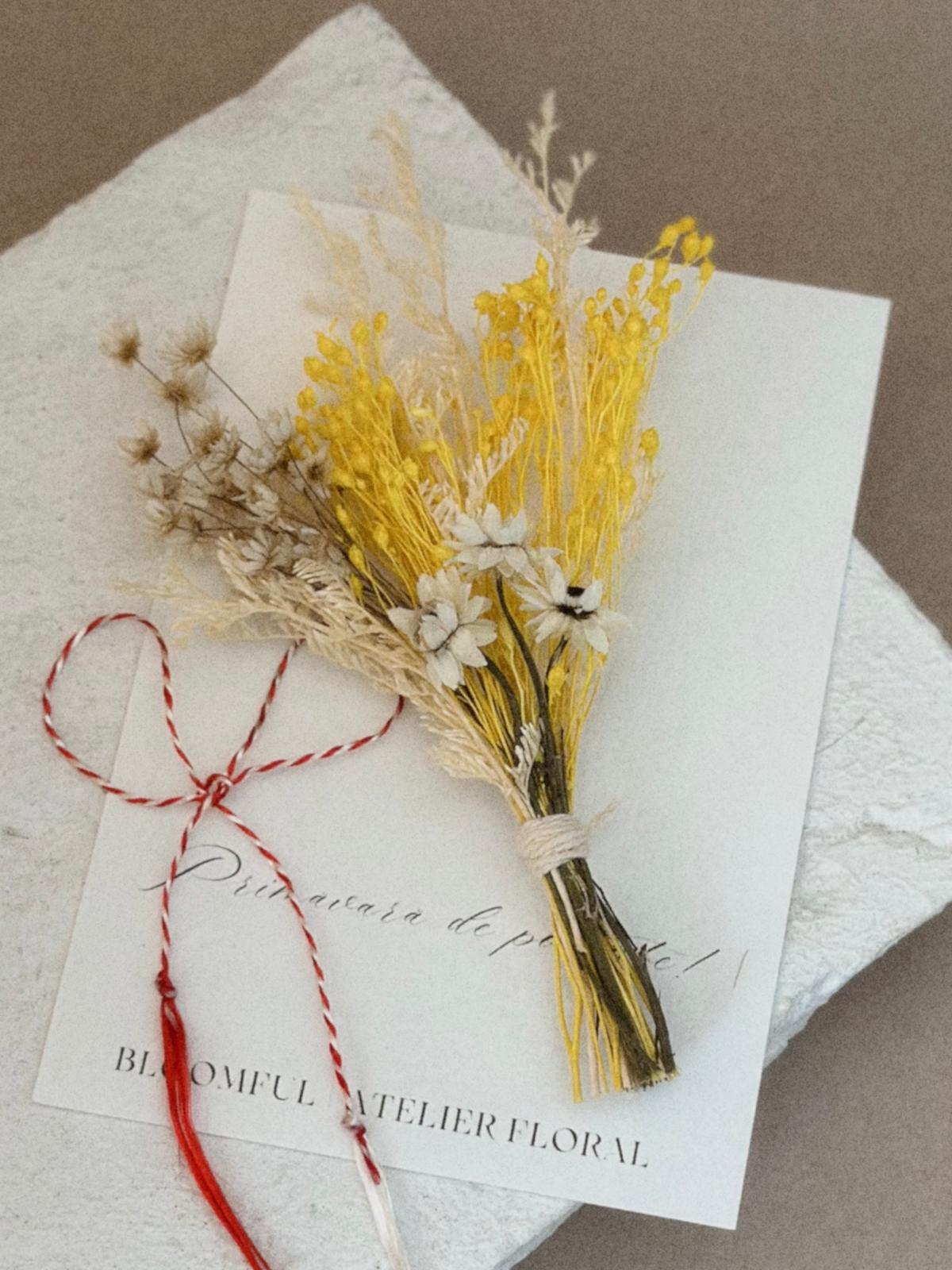 Mini buchetel cu flori uscate - martisor - imagine 4