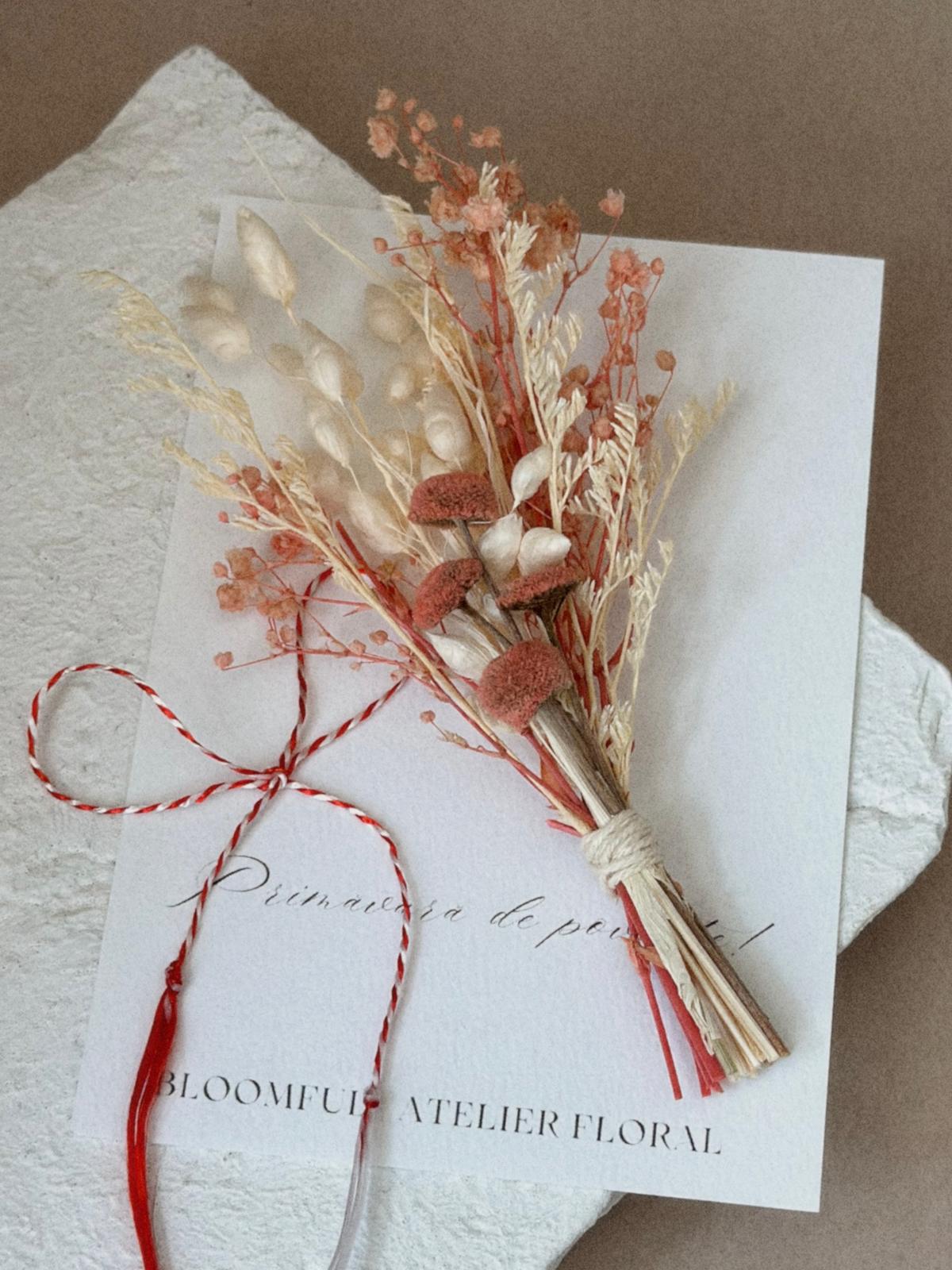 Mini buchetel cu flori uscate - martisor - imagine 5