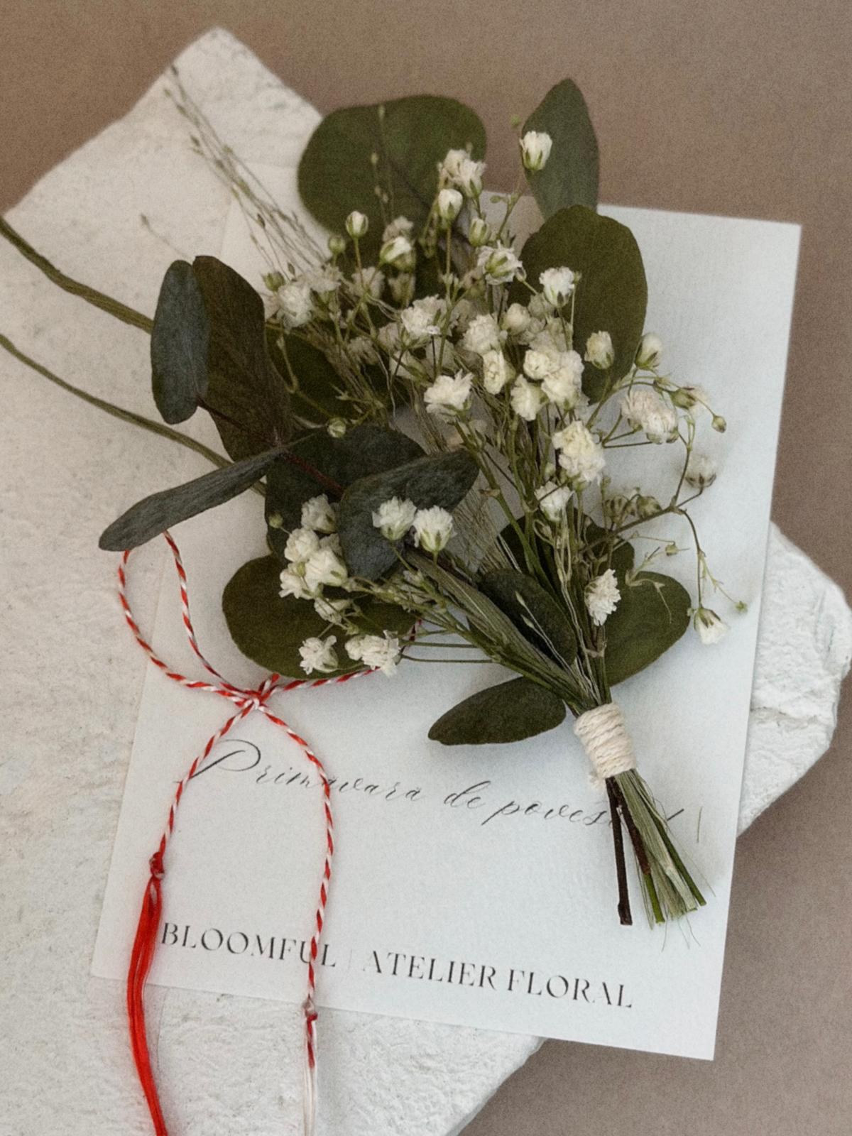 Mini buchetel cu flori uscate - martisor - imagine 6