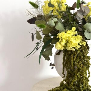 Aranjament Greenary – mix flori uscate & stabilizate în vas ceramic